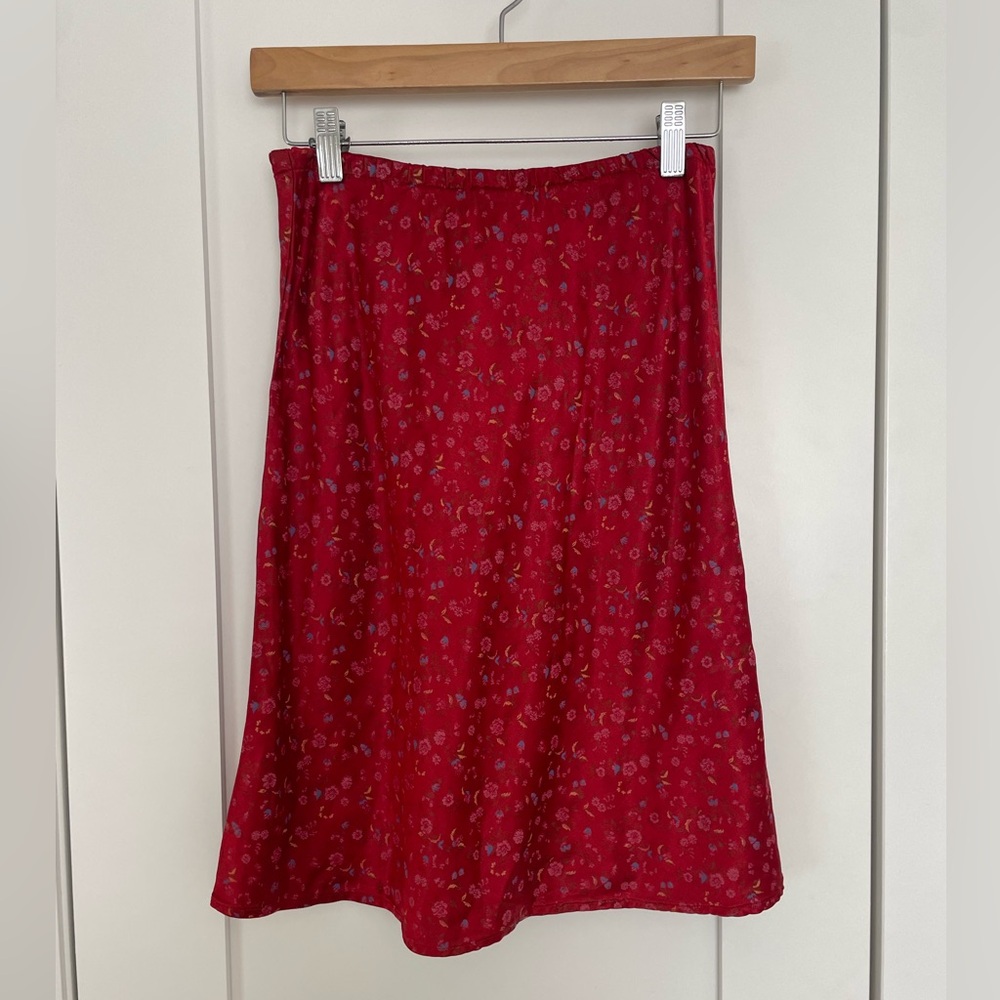 90s Floral Slip Skirt